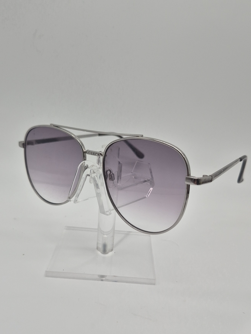 Unisex Aviator Style Sunglasses W/Rhinestone Bridge